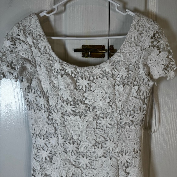 Lilly Pulitzer Marta Resort White Truly Floral Elegant Lace Dress - Picture 3 of 7